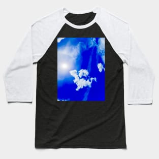 Fluffy cloud shape cloudscape at blue sky Baseball T-Shirt